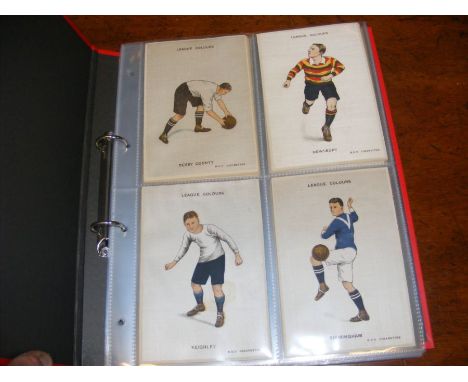 An album of vintage B.D.V cigarette size silks, including football and rugbyCONDITION REPORT40 football and rugby silks