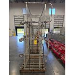 (4) Amco 2-Level Wire Deck Carts, 47" x 24", Caster Brakes