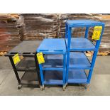(3) Assorted U-Line Plastic Shop Carts
