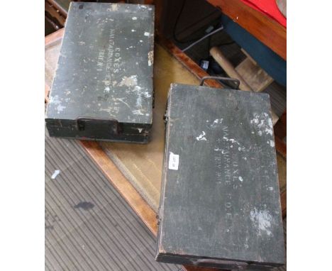 Two probable Military maintenance tray box, number 1 for engine spares