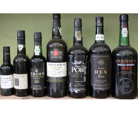 A shelf full of port