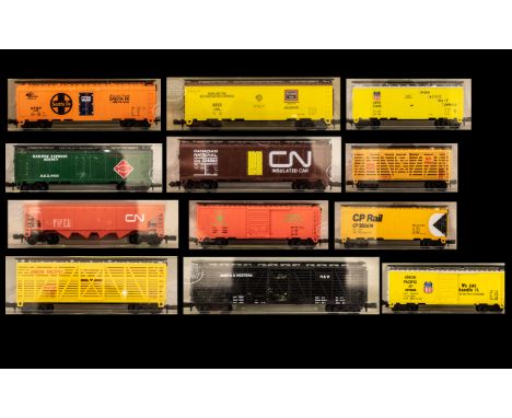 Model Power N Scale Model Railway Freight Cars - 12 in total. All models in mint condition, comprises: 1. No 3078 North &amp;