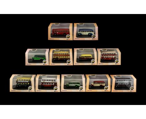 Oxford Omnibus N Gauge Scale Miniature Diecast Model Coaches Buses For Adult Collectors 11 boxed models in total All in as ne