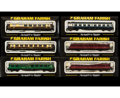 Graham Farish By Bachmann Fine Detailed Masterpieces in Miniature Scale model 1.148. Coaches. For adult collectors. 7 Boxed M