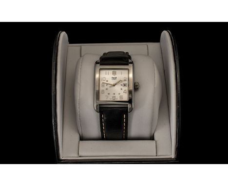 Swiss Army Designer Watch, on original black leather strap, with paperwork and in original box.   Please confirm with photogr