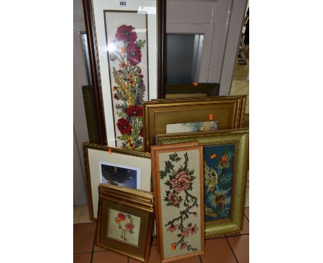 A SMALL QUANTITY OF PICTURES AND PRINTS ETC, to include two early 20th century watercolours depicting rural scenes signed F A