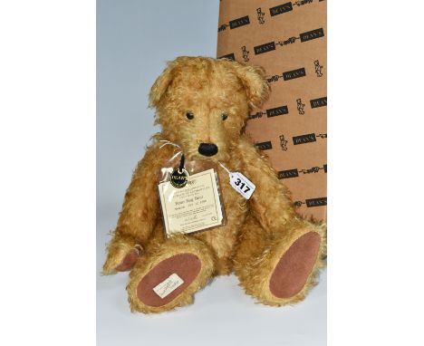 A BOXED LIMITED EDITION DEAN'S RAG BOOK TEDDY BEAR, 'Bean Bag Bear' with attached certificate numbered 192/1000, fully jointe