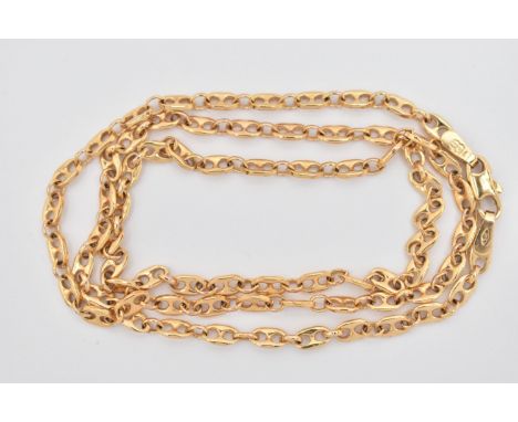 A 9CT GOLD MARNIER CHAIN, fitted with a lobster clasp, hallmarked 9ct London import, length 440mm, approximate gross weight 6