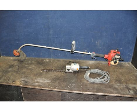 A ROBIN NBF171 PETROL STRIMMER (engine pulls freely but hasn't started) and a Tarpen electric hedge trimmer (UNTESTED)(2)