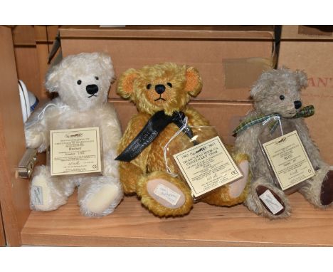 THREE BOXED DEAN'S RAG BOOK LIMITED EDITION TEDDY BEARS, membership bears for The Dean's Collectors Club, comprising 'Hudson'