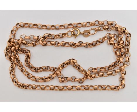 A 9CT GOLD BELCHER CHAIN, fitted with a spring clasp, length 600mm, hallmarked 9ct Sheffield, approximate gross weight 4.3 gr