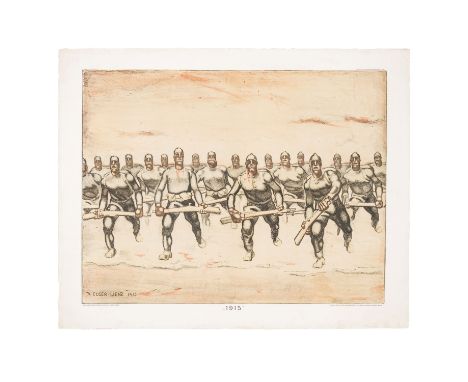 EGGER-LIENZ, ALBIN (1868-1926) "1915" Lithografie, signiert und datiert im Stein links unten: "A. Egger-Lienz 1915", bezeichn