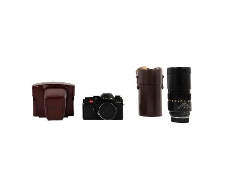 KAMERA LEICA R3 ELECTRONIC MIT OBJEKTIV, Germany, Späte 70er Jahre, Art. Nr. 1449567, Objektiv TELYT-R 1:4/250 Leitz Canada. 