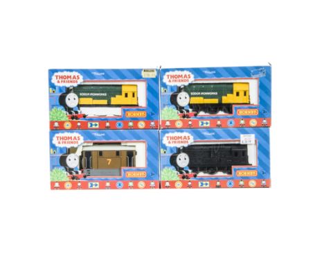 Hornby 00 Gauge Thomas the Tank Engine series small Locomotives, R9066 'Bert', R9067 'Arry', R9046 Toby The Tram Engine and R
