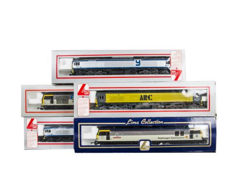 Lima 00 Gauge BR Class 59 and 60 Diesel Locomotives, Class 59 ARC green 59102 'Village of Chantry', 59002 Yeoman silver 'Yeom