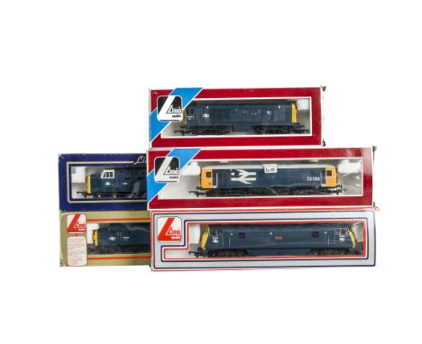 Lima 00 Gauge BR blue Diesel Locomotives, Warship Class D814 'Dragon', Class 20 183, Class 40 140, Class 73 126 and Class 55 