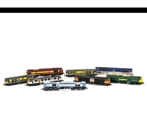 Unboxed N Gauge Diesel and Electric Locomotives, Graham Farish diesel examples Class 57 Freightliner Pioneer, Class 56  56055