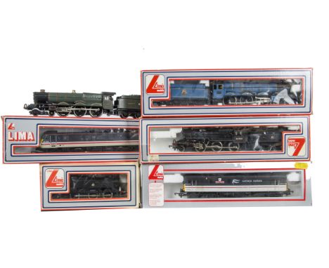 Lima 00 Gauge Steam and Diesel Locomotives, BR blue 6008 'King James II', BR black 2-6-0 42700, BR black 0-6-0 Pannier Tank N