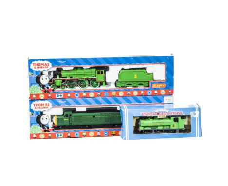 Hornby 00 Gauge Thomas the Tank Engine series Locomotives, R382 'Duck', R9049 Henry The Green Engine and R9064 D261 Diesel, a