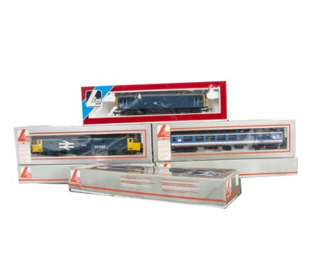 Lima 00 Gauge Diesel and Electric Locomotives and Coaches, BR blue Class 73108, BR blue Class 50 042 'Triumph' and four Netwo
