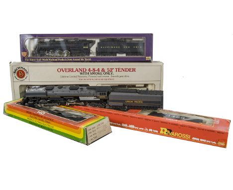 American HO Gauge Steam Locomotives and Tenders, a boxed group of five comprising, Bachmann 41-535-01 Overland Union Pacific 
