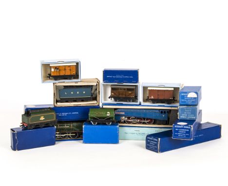 Hornby-Dublo 00 Gauge early post-war Locomotives and coaches, EDL1 LNER blue No 7  'Sir Nigel Gresley' (in Atholl box, tender