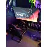 Racing Simulator Cockpit Comprising of Frame, Chair, Logitech Racing Pedals, PlayStation Racing