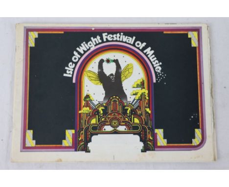 Music Memorabilia - Isle of Wight Festival programme 1969 featuring Bob Dylan, The Who, Landscape Size, some pages detached, 