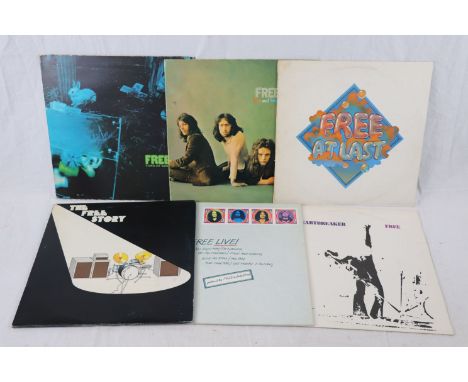 Vinyl - Collection of six Free LPs to include Tons of Sobs (IPLS 9089) third pressing pink label 'i' logo, Fire & Water (IPLS