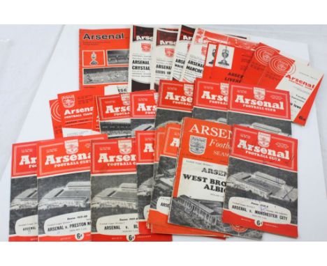 Collection of 35 Arsenal football programmes from 1951 to 1971