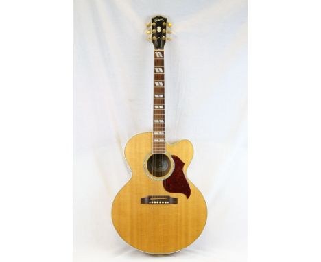 Guitar - Gibson J-185EC electro acoustic in excellent condition with original hard case.  Model J8J5ANGHI, Serial 00938005