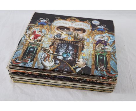 Vinyl - Collection of 20 Rock & Pop LPs and a 12 inch single to include Michael Jackson Dangerous, Eddy Grant, John Lennon, M