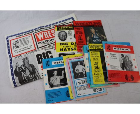 Wrestling, 5 folded promotional posters from Colston Hall, Bristol, 1970s, featuring Big Daddy, Giant Haystacks, Rollerball R