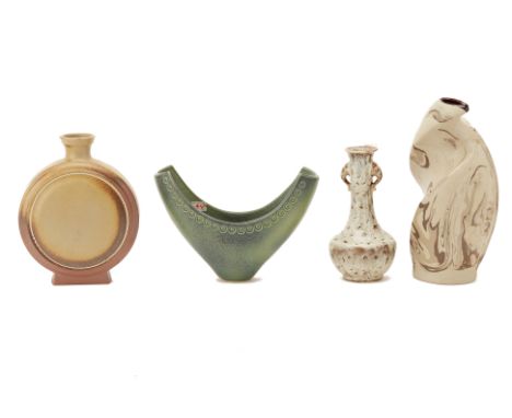 A GROUP OF FOUR MODERN CERAMIC VASES
Of varying forms and colour palettes
Tallest 29cm
Condition: Minor signs of wear commens