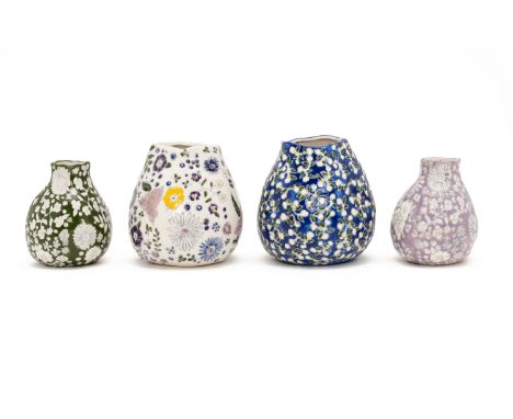 A GROUP OF FOUR DOROTEA CERAMIC VASES
Of various floral designs, signed to the bases 'Dorotea'
Tallest 12cm high
Condition: M