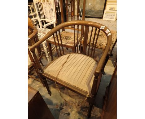 Antique oak framed stick back corner chair for restoration