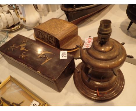 Lacquer box inlaid box and a capstan lamp 