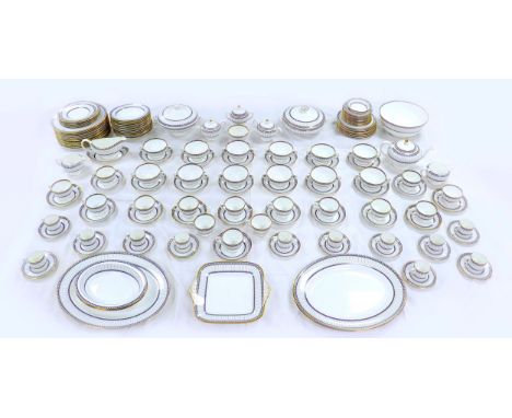 A large part set of Wedgwood Colonnade pattern dinner and tea wares, with over 120 pieces including serving dishes, tureens, 