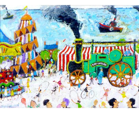 Simeon Stafford (British, b. 1956): 'Birmingham Belle' oil on board, signed and dated '03.10.19', with title handwritten vers