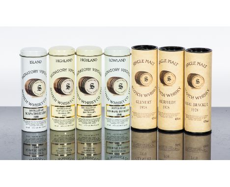7 TUBED SIGNATORY VINTAGE MINIATURES
Glenallachie 1991 (3% vol), Glenury 1978 (43% vol), Rosebank 1990 (43% vol), Aberfeldy 1