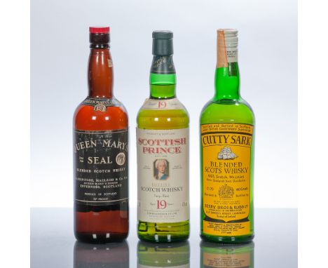 SCOTTISH PRINCE 19 YEAR OLD
Blended Scotch whisky bottled by Forbes Ross & Co Ltd. 70cl, 40% volume.
CUTTY SARK
Blended Scotc