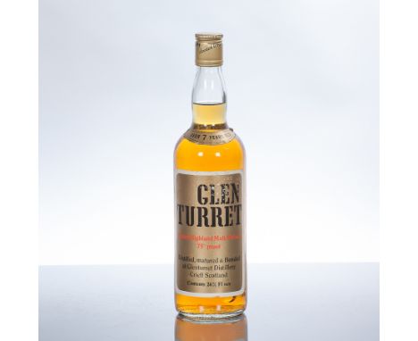 GLENTURRET OVER 7 YEARS OLD
Scotch  Highland Malt Whisky. Distilled, matured & Bonded at Glenturret Distillery, Crieff, Scotl
