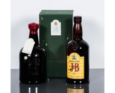 J & B 250TH ANNIVERSARY EDITION 
Blended Scotch Whisky aged 25 Years. 70cl, 40% volume, in presentation box.
J & B RESERVE 15