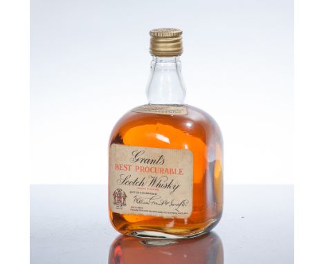 GRANT'S BEST PROCURABLE
Blended Scotch Whisky in squat, square bottle. Full bottle size, no capacity or strength stated. View