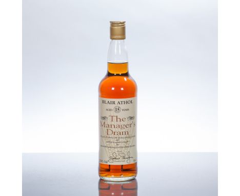 BLAIR ATHOL 15 YEAR OLD MANAGER'S DRAM 
Cask strength single Highland malt Scotch whisky. Specially selected for malt distill