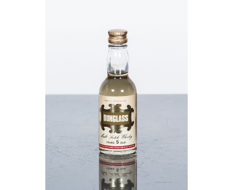 DUNGLASS 5 YEAR OLD MINIATURE
100% Pure Malt Scotch Whisky Distilled And Bottled In Scotland. Fill in neck. Viewing recommend