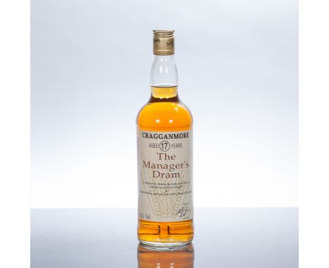 CRAGGANMORE 17 YEAR OLD MANAGER'S DRAM 
 Cask strength single Speyside malt Scotch whisky. Specially selected for malt distil