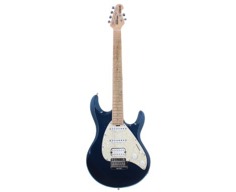 1998 Music Man Silhouette Special HSS Trem electric guitar, made in USA, ser. no. Gxxxx8; Finish: pearl blue, very minor surf