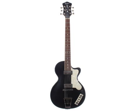 Hofner Contemporary Series Club electric guitar; Finish: black; Fretboard: rosewood; Frets: good; Electrics: working; Hardwar