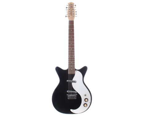 Danelectro '59 twelve string electric guitar, made in Korea, ser. no. 04xxxxxx5; Finish: black, minor surface marks to the ba